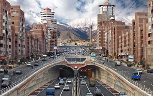 Превью обои иран, тегеран, дорога, здания