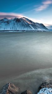 Превью обои исландия, горы, холод, камни