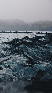 Превью обои исландия, льдины, лед, берег
