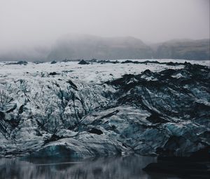 Превью обои исландия, льдины, лед, берег