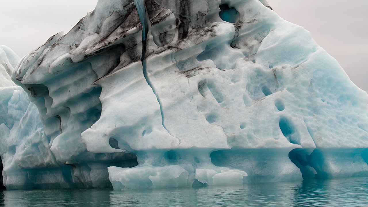 Обои исландия, ледник, айсберги, лагуна