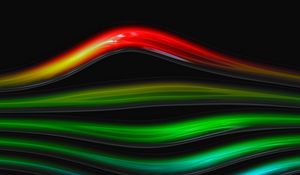 Превью обои изогнутый, линии, радужный, стеклянный, яркий, трубки