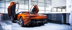 Превью обои jaguar c-x75, jaguar, спорткар, вид сбоку