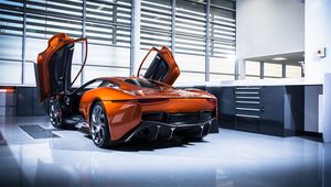 Превью обои jaguar c-x75, jaguar, спорткар, вид сбоку