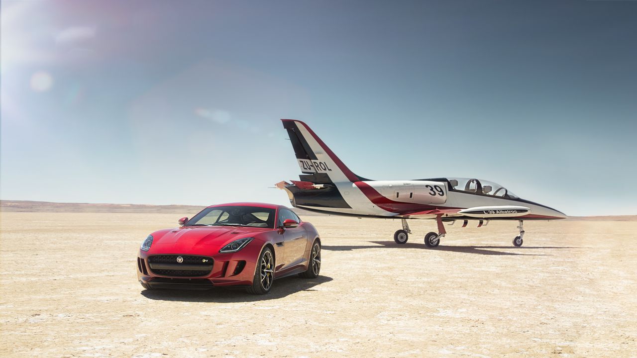 Обои jaguar f-type r, jaguar, машина, спорткар, красный