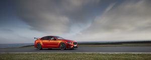 Превью обои jaguar xe sv project 8, jaguar, дорога, вид сбоку