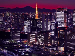 Превью обои japan, tokyo, япония, токио, здания, ночь, город