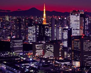 Превью обои japan, tokyo, япония, токио, здания, ночь, город