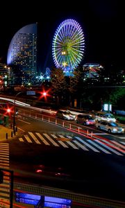 Превью обои japan, tokyo, япония, токио, вечер, огни города, красиво, городской пейзаж
