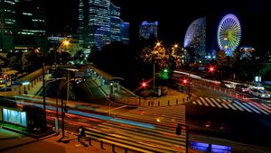 Превью обои japan, tokyo, япония, токио, вечер, огни города, красиво, городской пейзаж