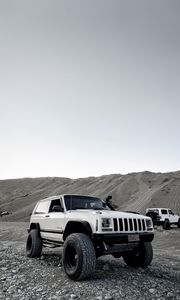 Превью обои jeep cherokee, jeep, внедорожник, автомобиль, белый
