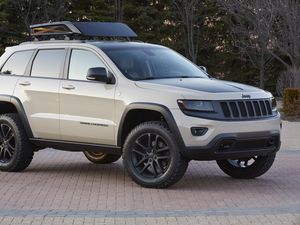 Превью обои jeep, концепт, внедорожник, grand, cherokee, ecodiesel trail warrior, jeep performance