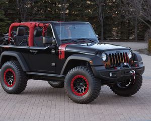 Превью обои jeep, wrangler, авто, внедорожник