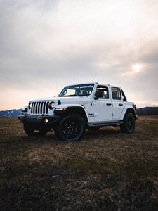 Превью обои jeep wrangler, jeep, автомобиль, фары