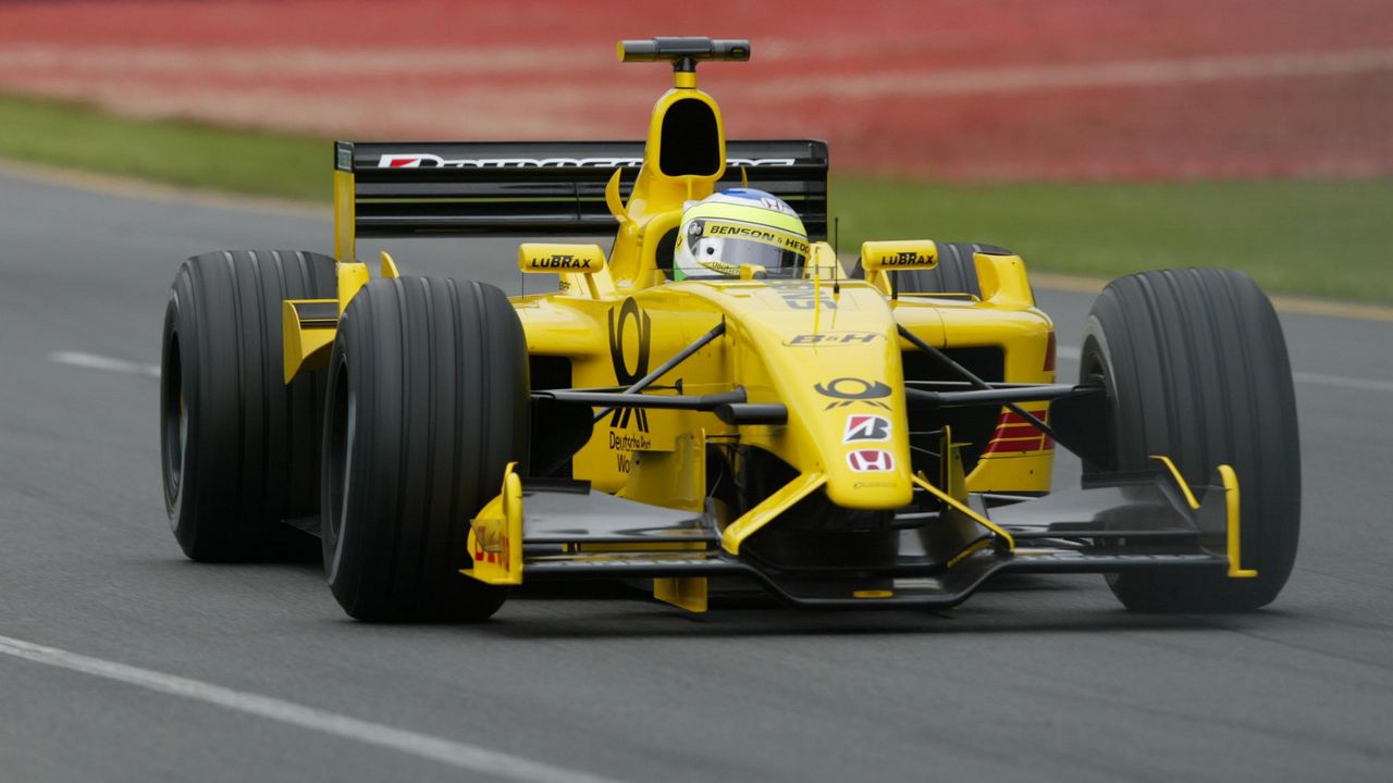 Обои jordan ej12, f1, jordan, formula one, dhl jordan honda