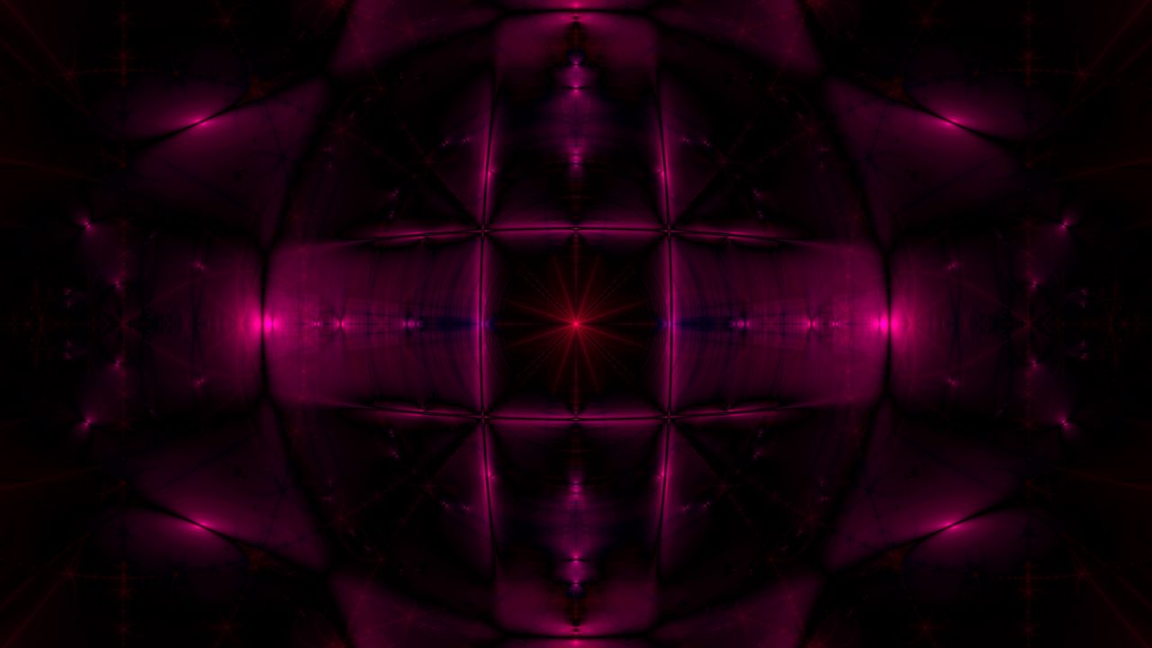 Обои калейдоскоп, отражение, абстракция, фиолетовый, темный