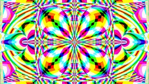Превью обои калейдоскоп, свечение, фигуры, яркий