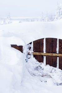 Превью обои калитка, снег, зима, забор