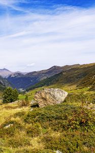 Превью обои камень, долина, пейзаж, природа, горы