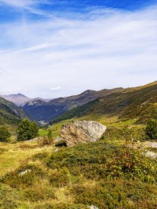 Превью обои камень, долина, пейзаж, природа, горы
