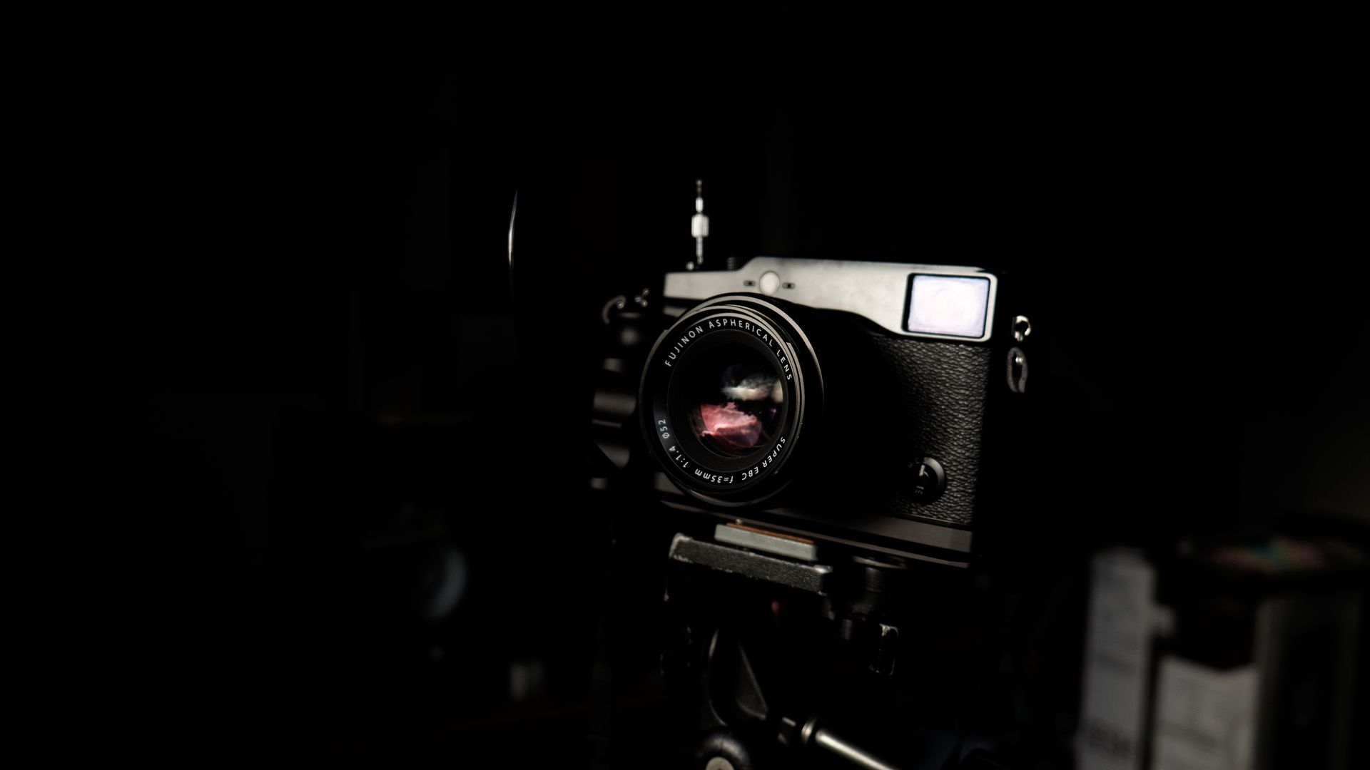 1920x1080 Обои камера, фото, темный, черный