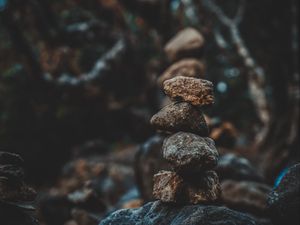 Превью обои камни, баланс, формы