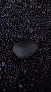 Превью обои камни, галька, черный, текстура, фон
