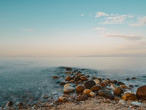 Превью обои камни, галька, море, природа