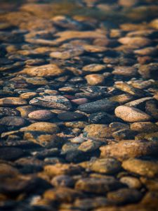 Превью обои камни, галька, вода, текстура