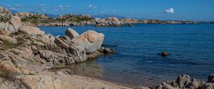 Превью обои камни, море, берег, пейзаж