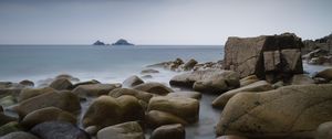 Превью обои камни, море, вид, природа