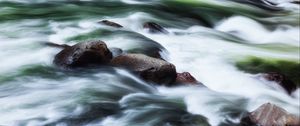 Превью обои камни, река, каскад, вода, природа