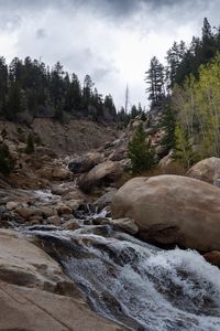 Превью обои камни, ручей, вода, пейзаж