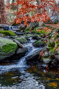 Превью обои камни, ручей, вода, природа, пейзаж