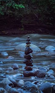 Превью обои камни, ручей, вода, природа