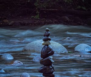 Превью обои камни, ручей, вода, природа