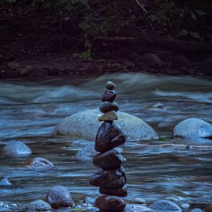 Превью обои камни, ручей, вода, природа