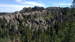 Превью обои камни, скалы, деревья, природа, пейзаж