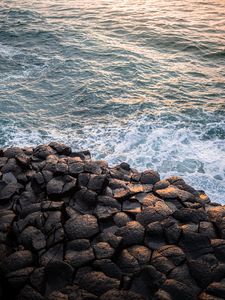 Превью обои камни, скалы, море, волны