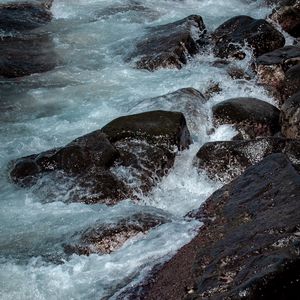 Превью обои камни, скалы, прибой, море, волны, вода