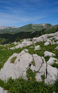 Превью обои камни, трещины, горы, небо, пейзаж