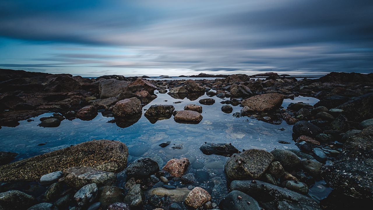 Обои камни, вода, море, природа, небо