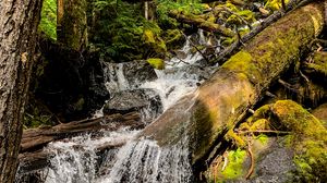 Превью обои камни, вода, ручей, природа