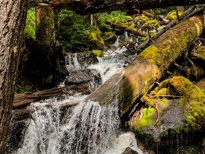 Превью обои камни, вода, ручей, природа