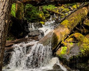 Превью обои камни, вода, ручей, природа