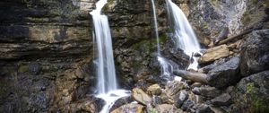 Превью обои камни, водопады, река, вода, скалы, горы, природа