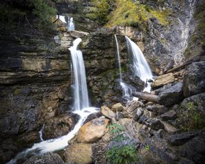 Превью обои камни, водопады, река, вода, скалы, горы, природа