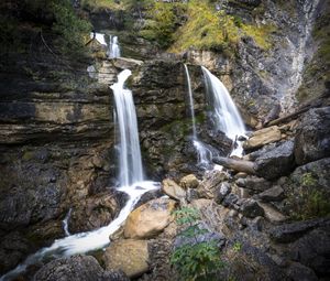 Превью обои камни, водопады, река, вода, скалы, горы, природа