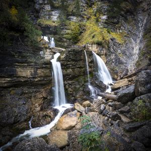 Превью обои камни, водопады, река, вода, скалы, горы, природа