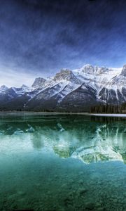Превью обои канада, озеро, прозрачное, вода, дно, горы, прохлада, свежесть, чистота
